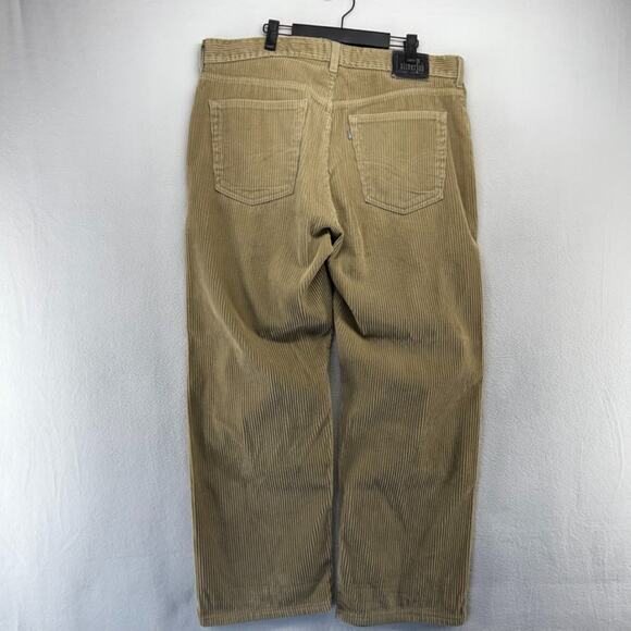 Vintage Levis Corduroy Pants Men's 38x30 Brown Tan Loose Silvertab Baggy 90s - Picture 1 of 12